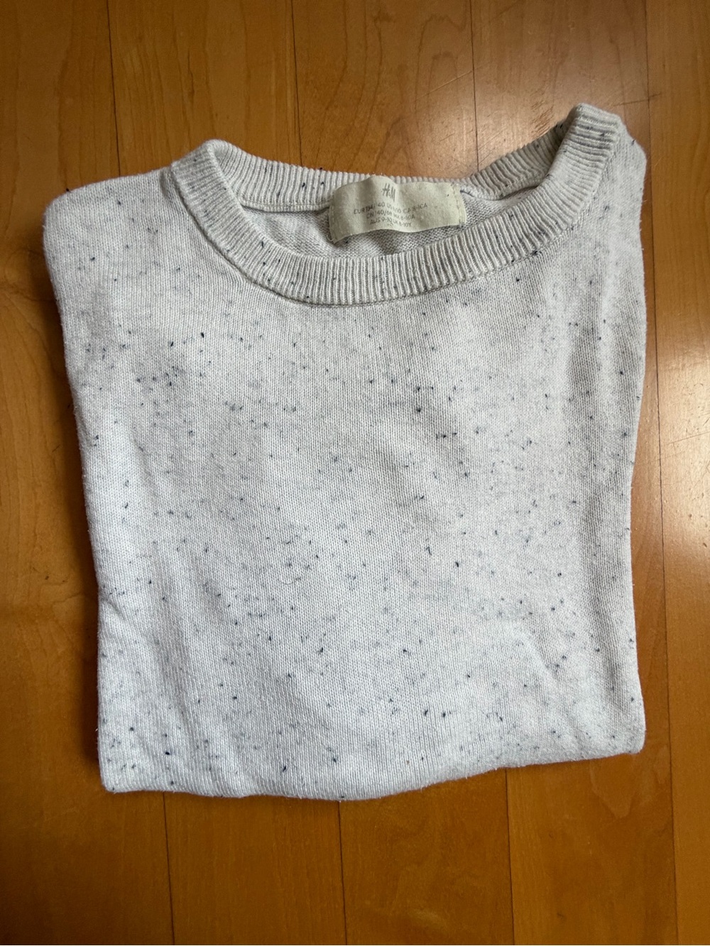 H&M Cream Speckled Knit Crewneck Sweater